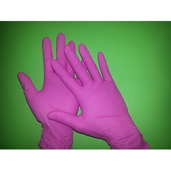 Rękawice medyczne B/D nitrylowe bezpudrowe RÓŻOWE