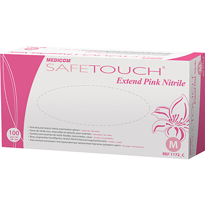 Rękawice medyczne Medicom SafeTouch® Extend Pink Nitrile