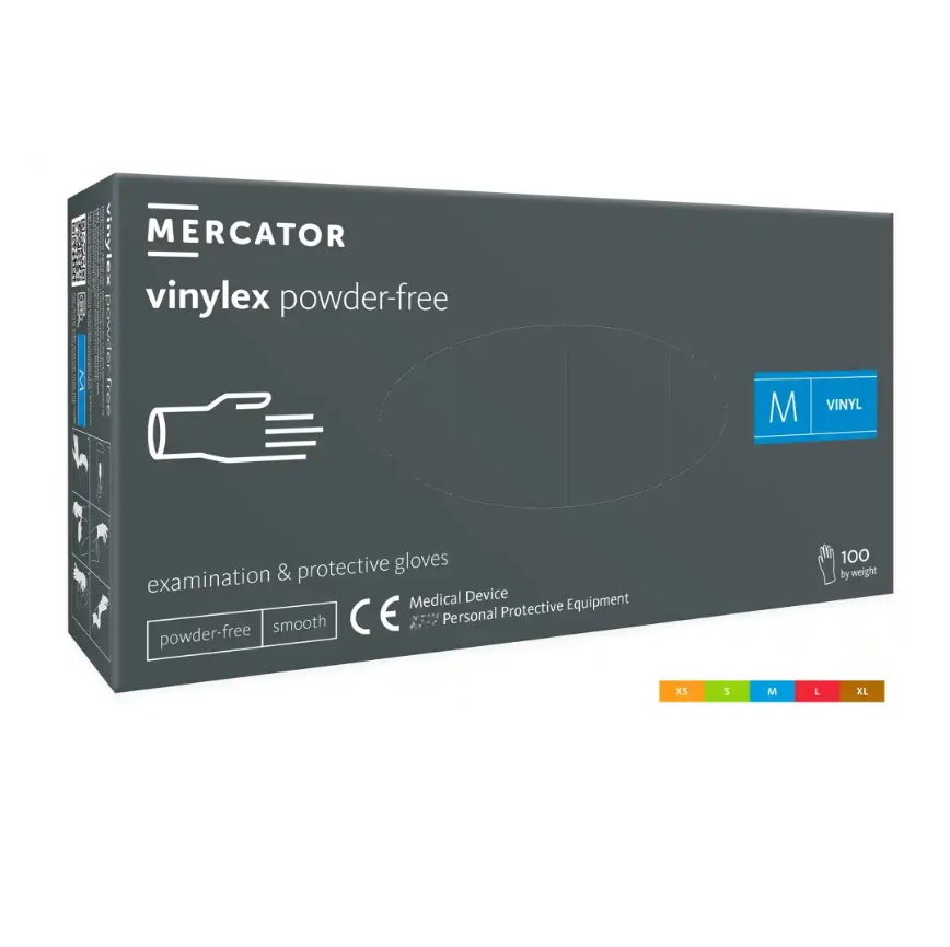 Rękawice medyczne Mercator Medical vinylex powder free