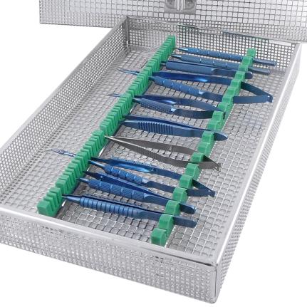 Stabilizatory narzędzi do tac sterylizacyjnych CBM Uchwyty do pozycjonowania endoskopów sztywnych