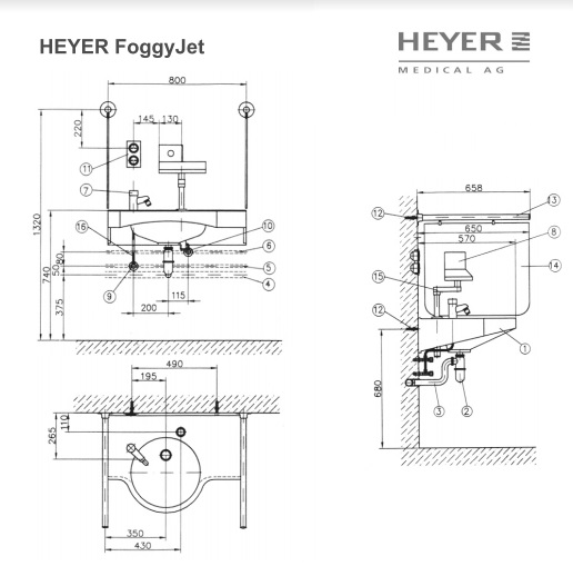 Stanowiska do inhalacji HEYER FoggyJet