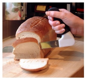 Sztućce dla pacjentów i osób niepełnosprawnych PDS CARE Nóż do chleba z ergonomicznym uchwytem