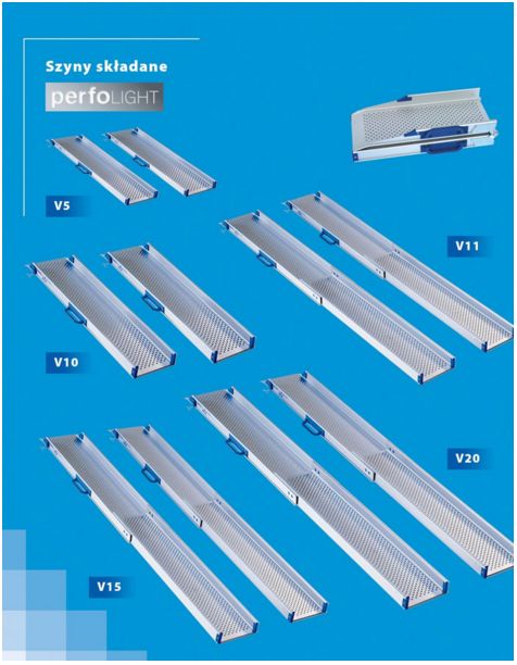 Szyny najazdowe do wózków inwalidzkich KVISTBERGA Perfolight V20