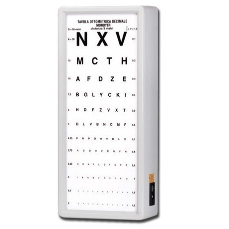 Tablice okulistyczne do badania ostrości wzroku GIMA 27381 - litery - dystans 3m