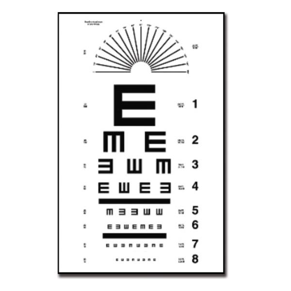 Tablice okulistyczne do badania ostrości wzroku GIMA 31307