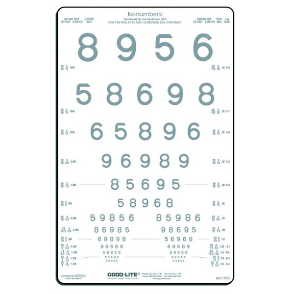 Tablice okulistyczne do badania ostrości wzroku Good-lite 52083