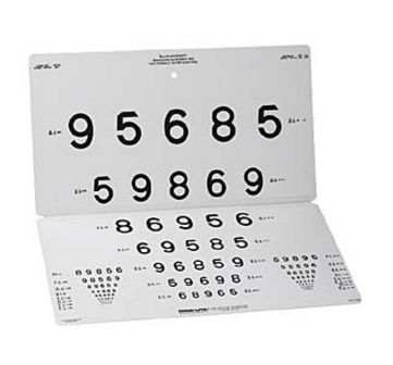 Tablice okulistyczne do badania ostrości wzroku Good-lite Cyfry LEA 52122