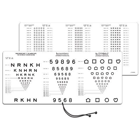 Tablice okulistyczne do badania ostrości wzroku Good-lite Cyfry / Litery / Symbole LEA 52095