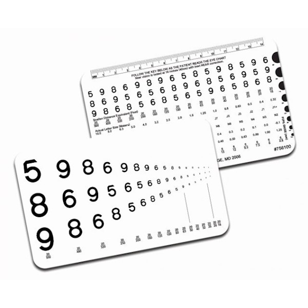Tablice okulistyczne do badania ostrości wzroku Good-lite Cyfry RUNGE 52107