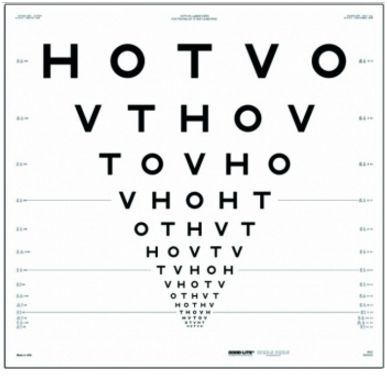 Tablice okulistyczne do badania ostrości wzroku Good-lite HOTV ETDRS CHART 52064