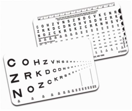 Tablice okulistyczne do badania ostrości wzroku Good-lite Litery (RUNGE) 756900