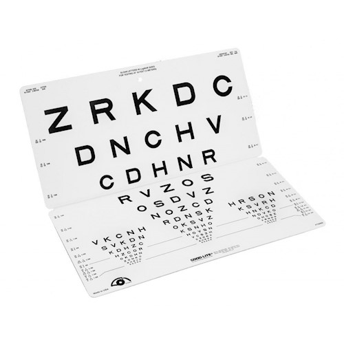 Tablice okulistyczne do badania ostrości wzroku Good-lite Litery SLOAN 52180