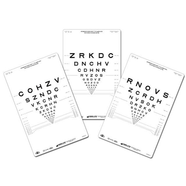 Tablice okulistyczne do badania ostrości wzroku Good-lite Litery SLOAN 52188
