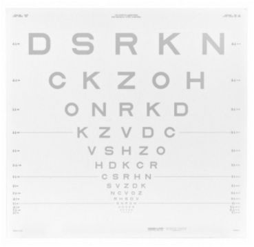 Tablice okulistyczne do badania ostrości wzroku Good-lite Litery SLOAN ETDRS 10% 52073