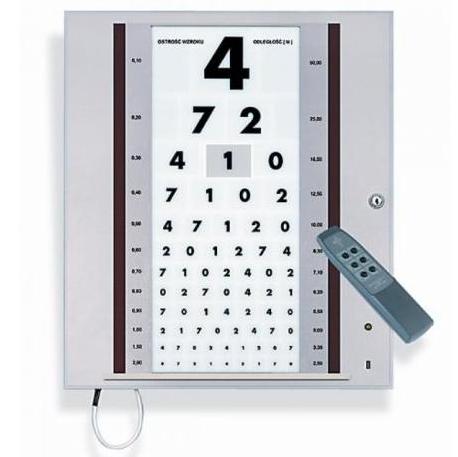 Tablice okulistyczne do badania ostrości wzroku GIMA OKO