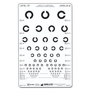 Tablice okulistyczne do badania ostrości wzroku Good-lite Pierścienie Landolt C 52058