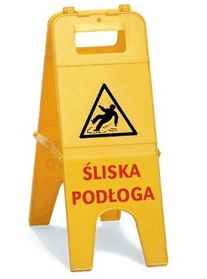 Tablice ostrzegawcze śliska podłoga FILMOP Znak ostrzegawczy Art. 8614