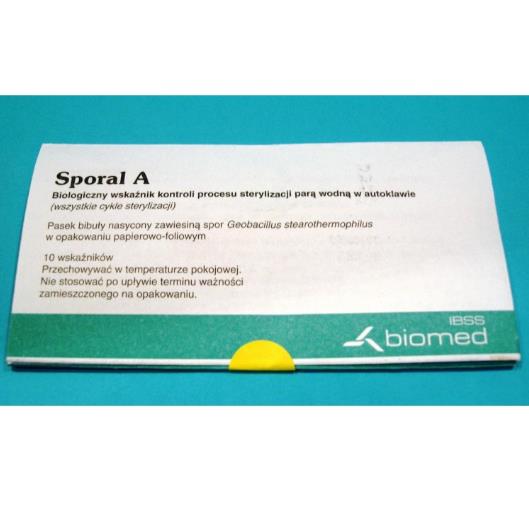 Testy biologiczne do sterylizacji parowej IBSS BIOMED S.A. SPORAL A