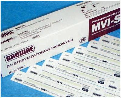 Testy chemiczne do sterylizacji parowej BROWNE MVI-S