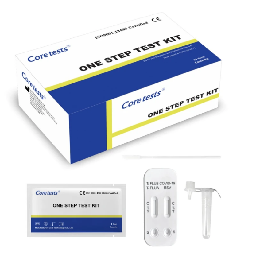 Testy diagnostyczne Core Tests COMBO 4W1 SARS-COV-2 GRYPA A+B | RSV