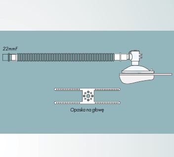 Układy oddechowe do respiratorów R-Vent Medikal Obwód BiPAP z maską pełnotwarzową