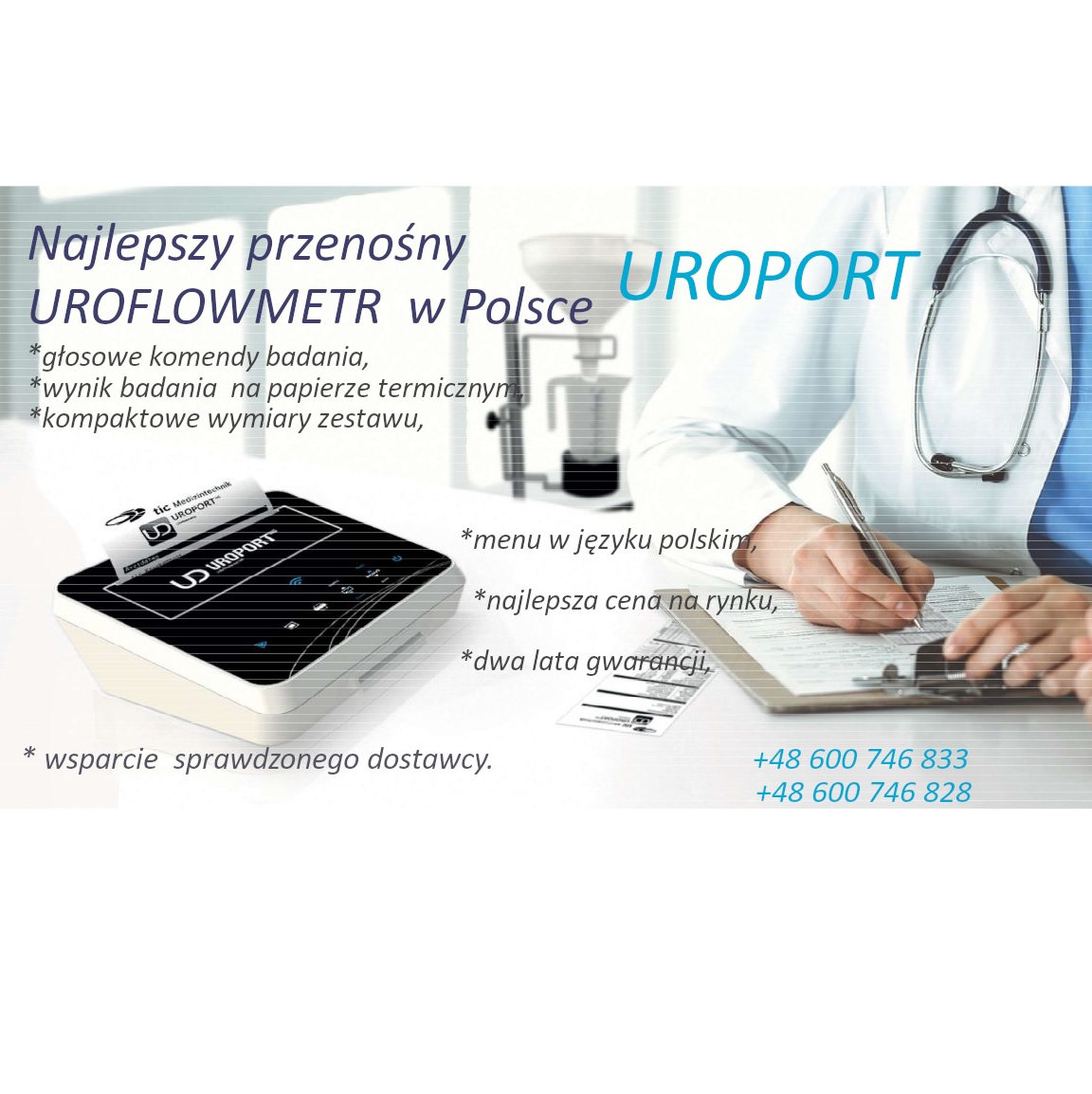 Uroflowmetry tic Medizintechnik UROPORT