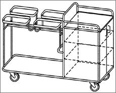 Wózki do bielizny brudnej i czystej Hammerlit EW404L
