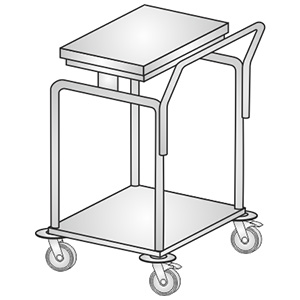 Wózki do bielizny brudnej i czystej KLAROMED KL201 040, KL201 111 900, KL201 140
