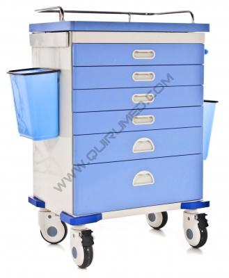 Wózki do dystrybucji leków Hebei Pukang Medical Instruments 612-F4