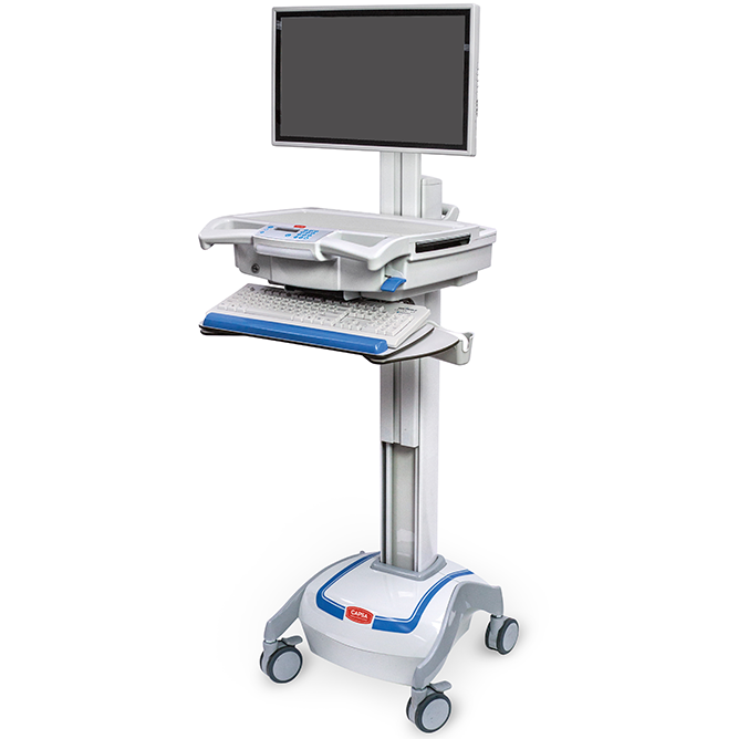 Wózki do komputerów medycznych, laptopów, tabletów Capsa Healthcare M38e