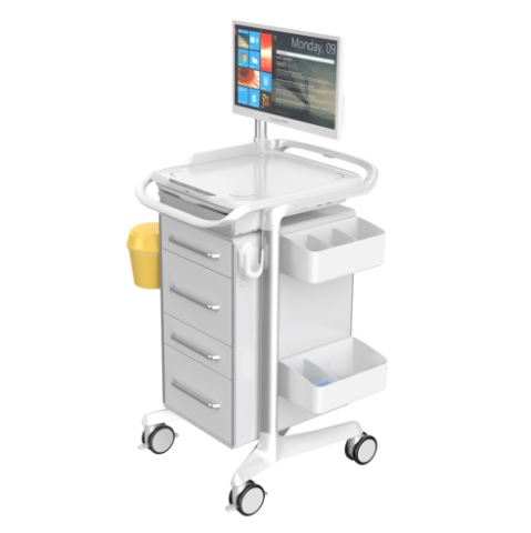 Wózki do komputerów medycznych, laptopów, tabletów Comamed X3000/X4000
