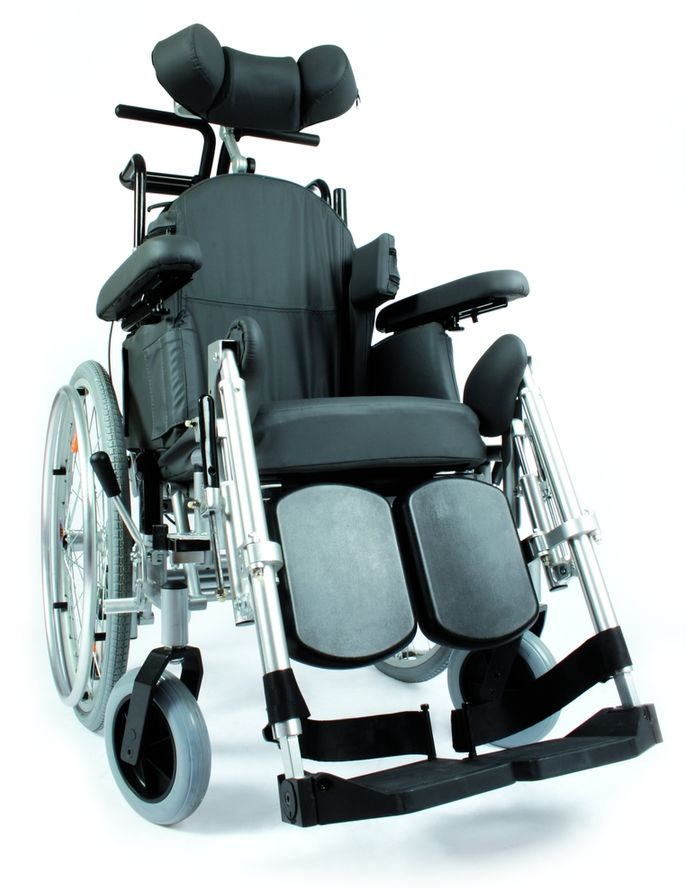 Wózki inwalidzkie standardowe mdh sp. z o.o. Wózek inwalidzki specjalny stabilizujący plecy i głowę z funkcją toalety COMFORT PLUS - siedzisko 42 cm