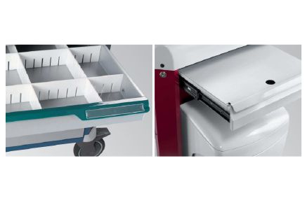 Wózki zabiegowe, organizacyjne i dokumentacyjne - akcesoria FRANCEHOSPITAL SOPPY-2UM