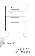 Wózki zabiegowe, organizacyjne i dokumentacyjne (szafki) Blanco 543287