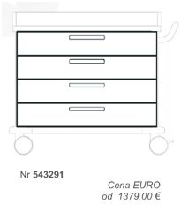 Wózki zabiegowe, organizacyjne i dokumentacyjne (szafki) Blanco 543291