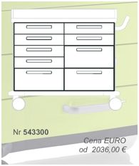Wózki zabiegowe, organizacyjne i dokumentacyjne (szafki) Blanco 543300