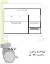Wózki zabiegowe, organizacyjne i dokumentacyjne (szafki) Blanco 543301