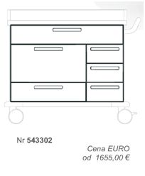 Wózki zabiegowe, organizacyjne i dokumentacyjne (szafki) Blanco 543302