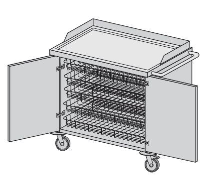 Wózki zabiegowe, organizacyjne i dokumentacyjne (szafki) TRIBO K 201B