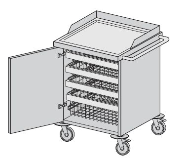 Wózki zabiegowe, organizacyjne i dokumentacyjne (szafki) TRIBO K 305A