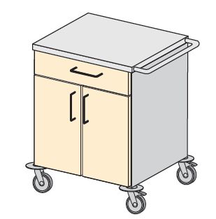 Wózki zabiegowe, organizacyjne i dokumentacyjne (szafki) TRIBO K 6005/01