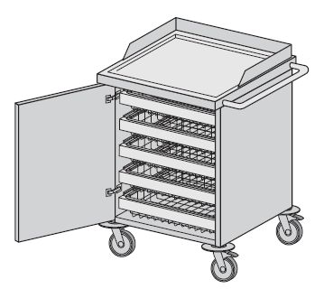 Wózki zabiegowe, organizacyjne i dokumentacyjne (szafki) TRIBO SK 302A