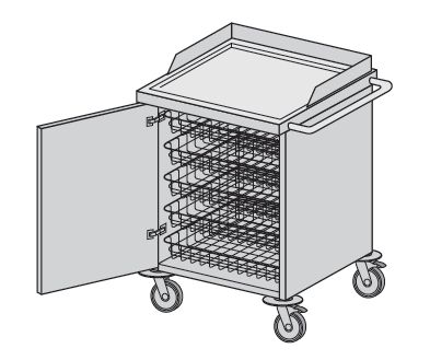 Wózki zabiegowe, organizacyjne i dokumentacyjne (szafki) TRIBO SK 302B