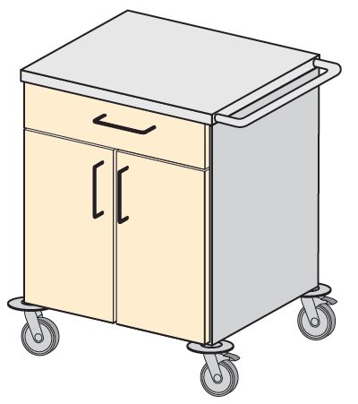 Wózki zabiegowe, organizacyjne i dokumentacyjne (szafki) TRIBO SK 6005/01