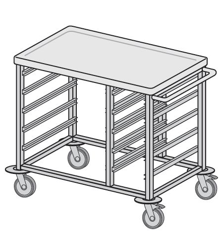 Wózki zabiegowe, organizacyjne i dokumentacyjne (szafki) TRIBO WR 920