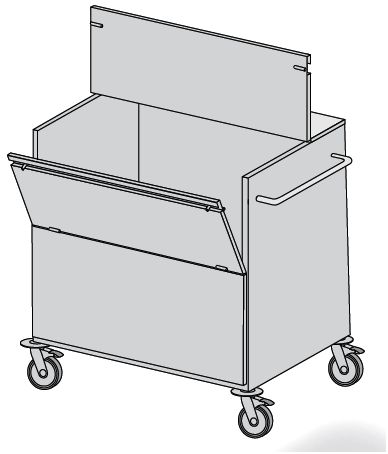 Wózki zamknięte do transportu materiałów sterylnych TRIBO SK 8701/01