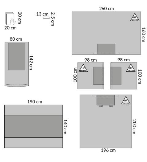 Zestawy do chirurgii ogólnej – obłożenia pola operacyjnego Medline TB277041CE