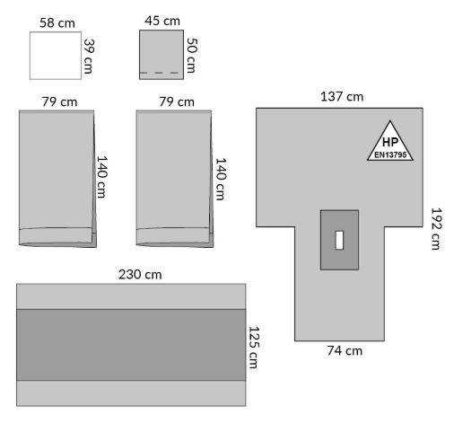 Zestawy do ginekologii – obłożenia pola operacyjnego Medline TB29176CEA