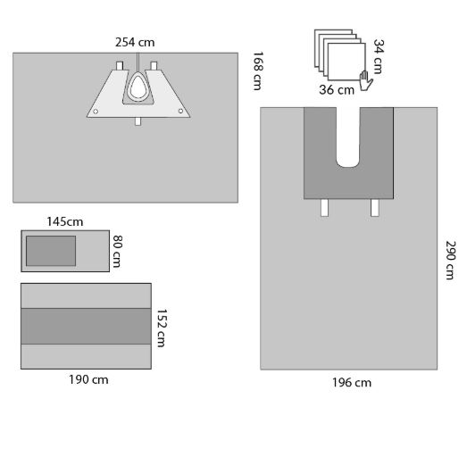 Zestawy do ortopedii – obłożenia pola operacyjnego Medline DYJPESHPSM2