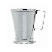 Zlewki metalowe ISOLAB Stal nierdzewna miarowe z uchwytem